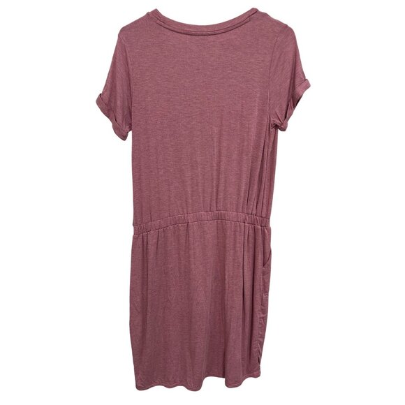 32 Degrees Cool Dress Size Medium Short Sleeve Drawstring Waist Pink Athleisure - Picture 3 of 8